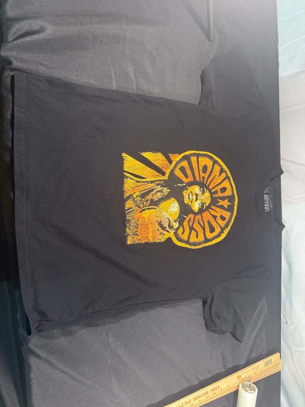 Cross Colours Diana Ross Rock N Roll Music Retro Tee Black L